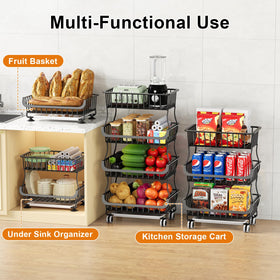 Kzeirm rust-resistant finish withstands moisture in kitchens and pantries.