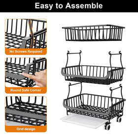 Kzeirm stable mobile cart for flexible kitchen organization.