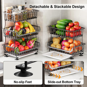 Kzeirm wire fruit basket adds convenient countertop storage for produce.