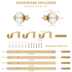 KZJKLIR gold beige finish rod enhances room decor