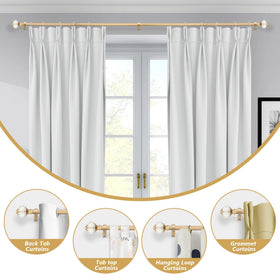 KZJKLIR heavy-duty 1-inch diameter rod supports heavy drapes