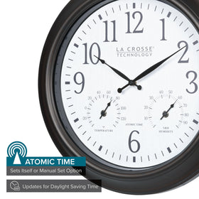 La Crosse 404-89027-INT clocks sync with WWVB for accurate time updates.