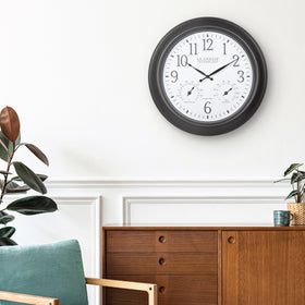 La Crosse 404-89027-INT clock with dark bronze finish.
