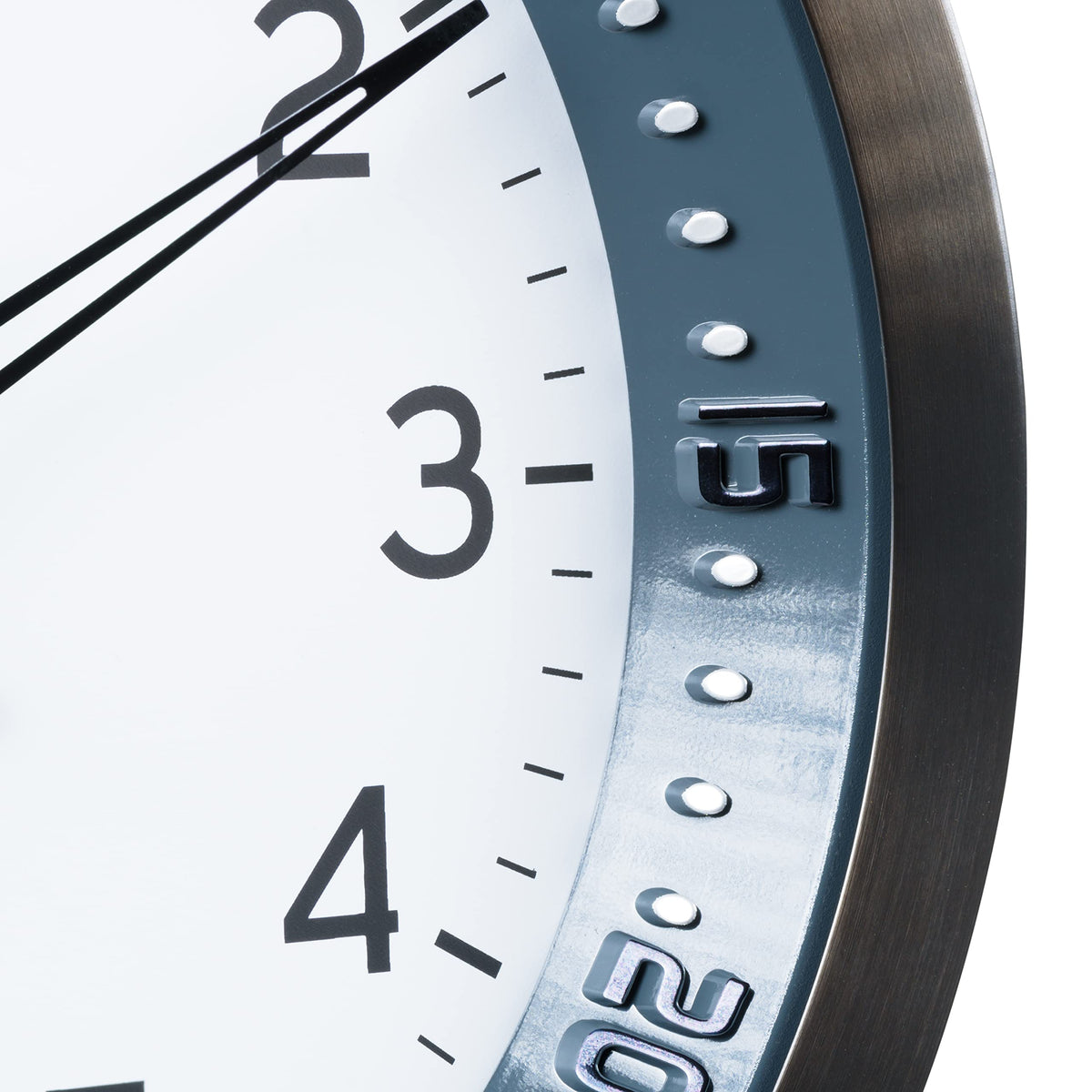 La Crosse Technology atomic wall clock 10-inch gray blue dial for easy readability