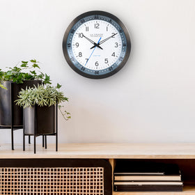 La Crosse Technology atomic wall clock 10-inch time zone buttons simplifies zone switching