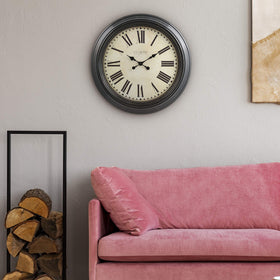 La Crosse Maxwell 23in clock brown finish fits traditional or modern spaces.