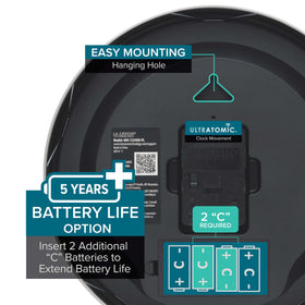 La Crosse UltrAtomic 5-year battery life reduces maintenance and replacements.