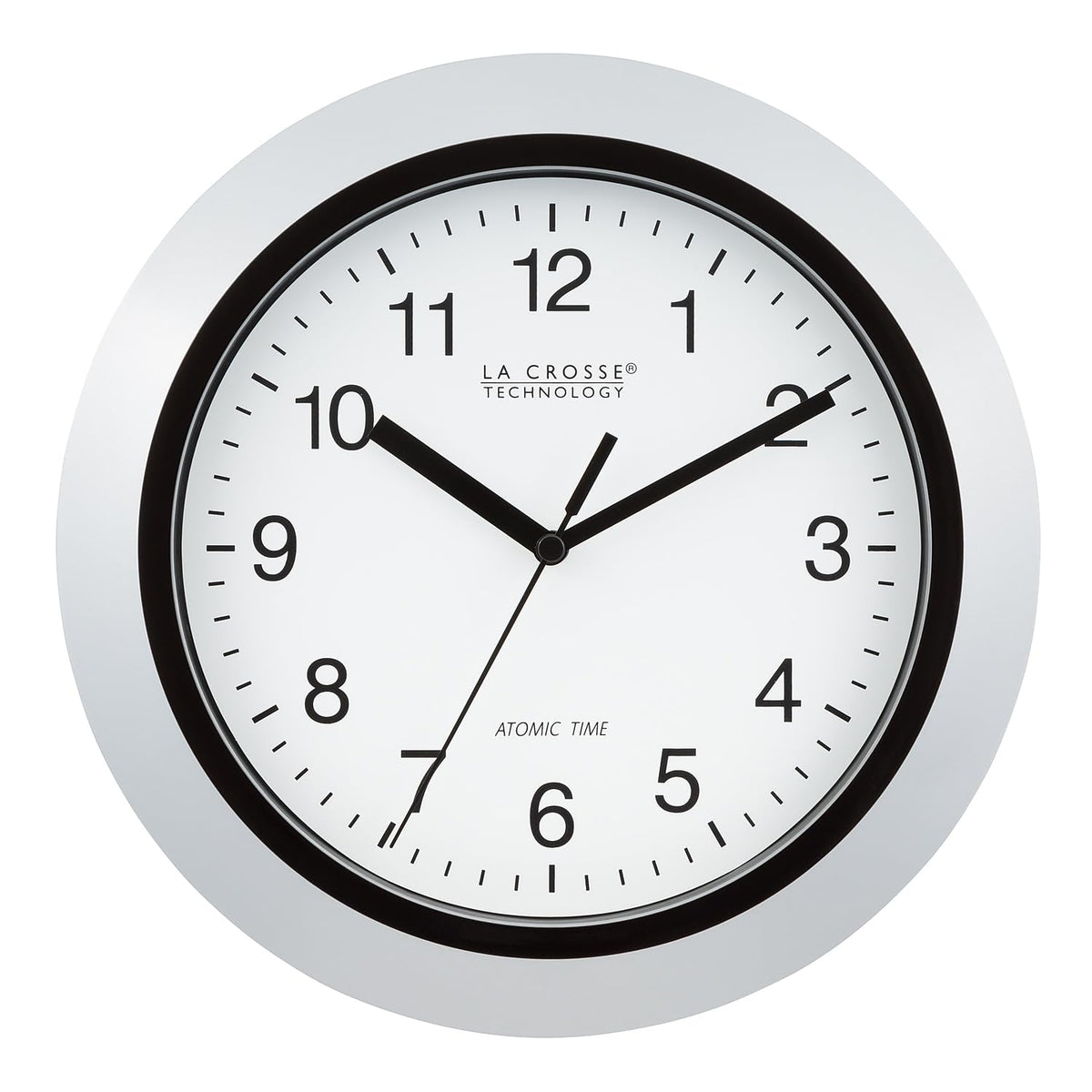 La Crosse WT-3102S atomic clock face showing exact time for home or office use.