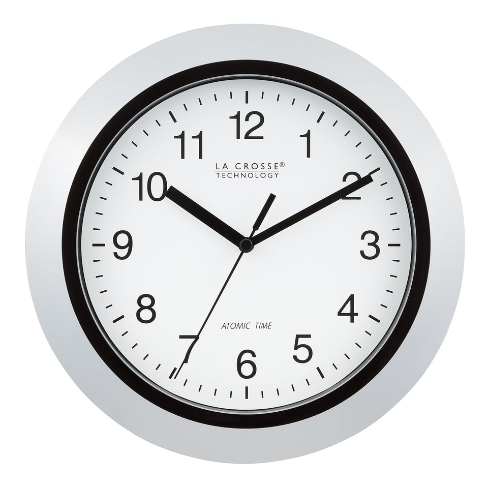 La Crosse WT-3102S atomic clock face showing exact time for home or office use.