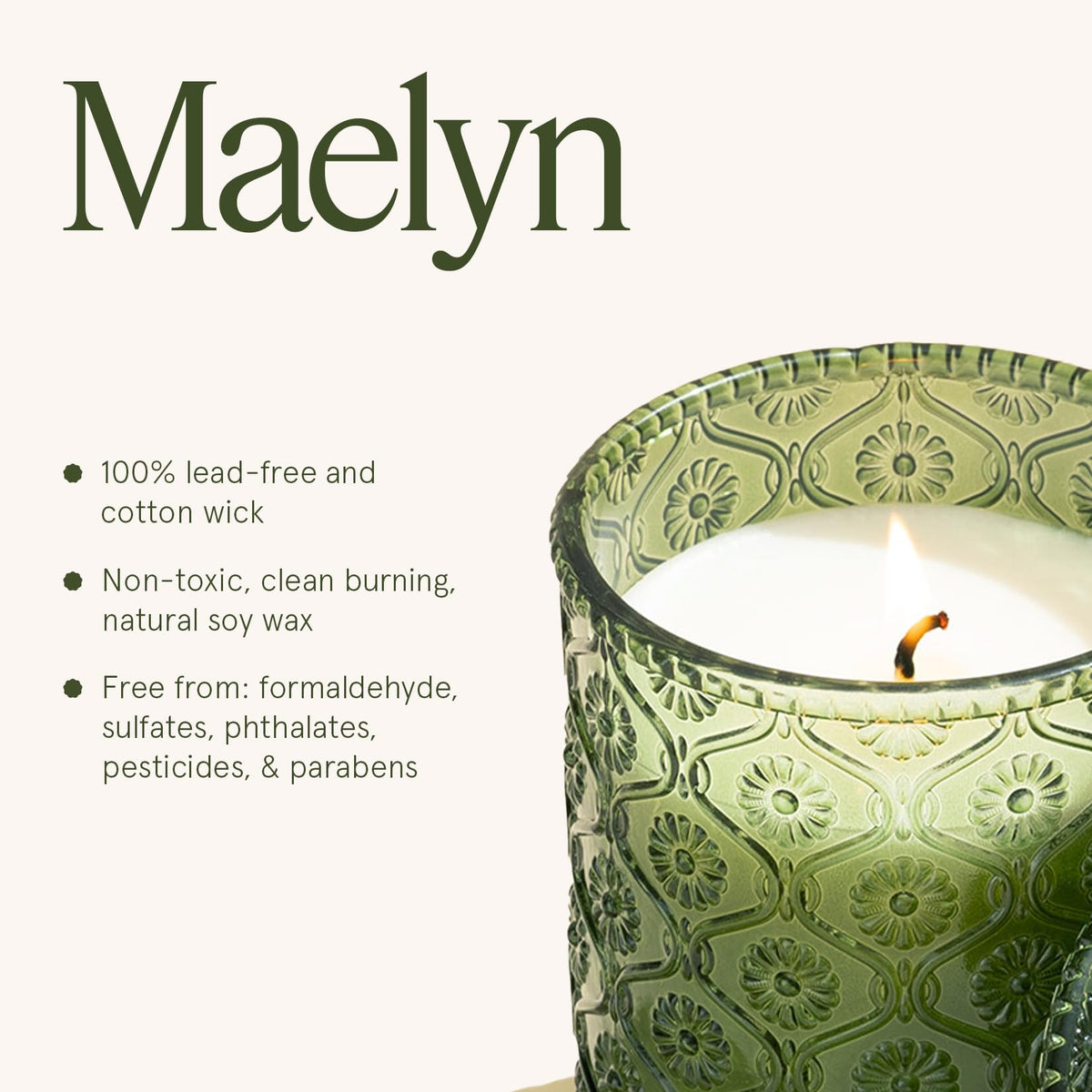 LA JOLIE MUSE 40-hour burn creates a cozy seasonal atmosphere.