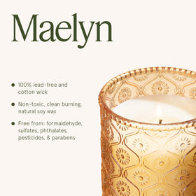40-hour clean burn with natural soy wax and lead-free wick from LA JOLIE MUSE.