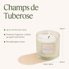 LA JOLIE MUSE clean burn soy wax with lead-free wick ensures minimal soot.
