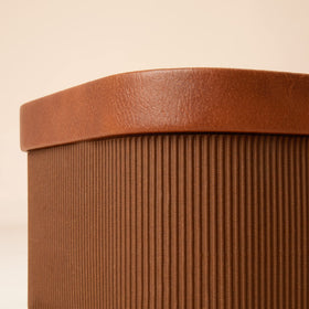 Recycled paperboard construction of LA JOLIE MUSE baskets in eco-friendly design