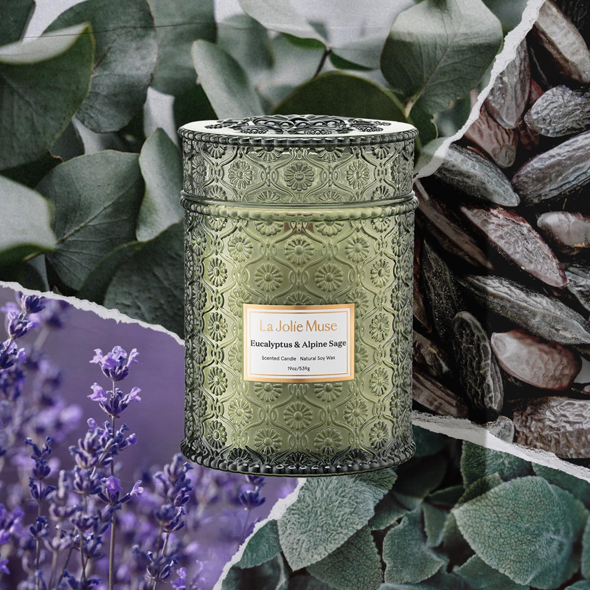 LA JOLIE MUSE eucalyptus-alpine-sage fragrance fills a space with freshness