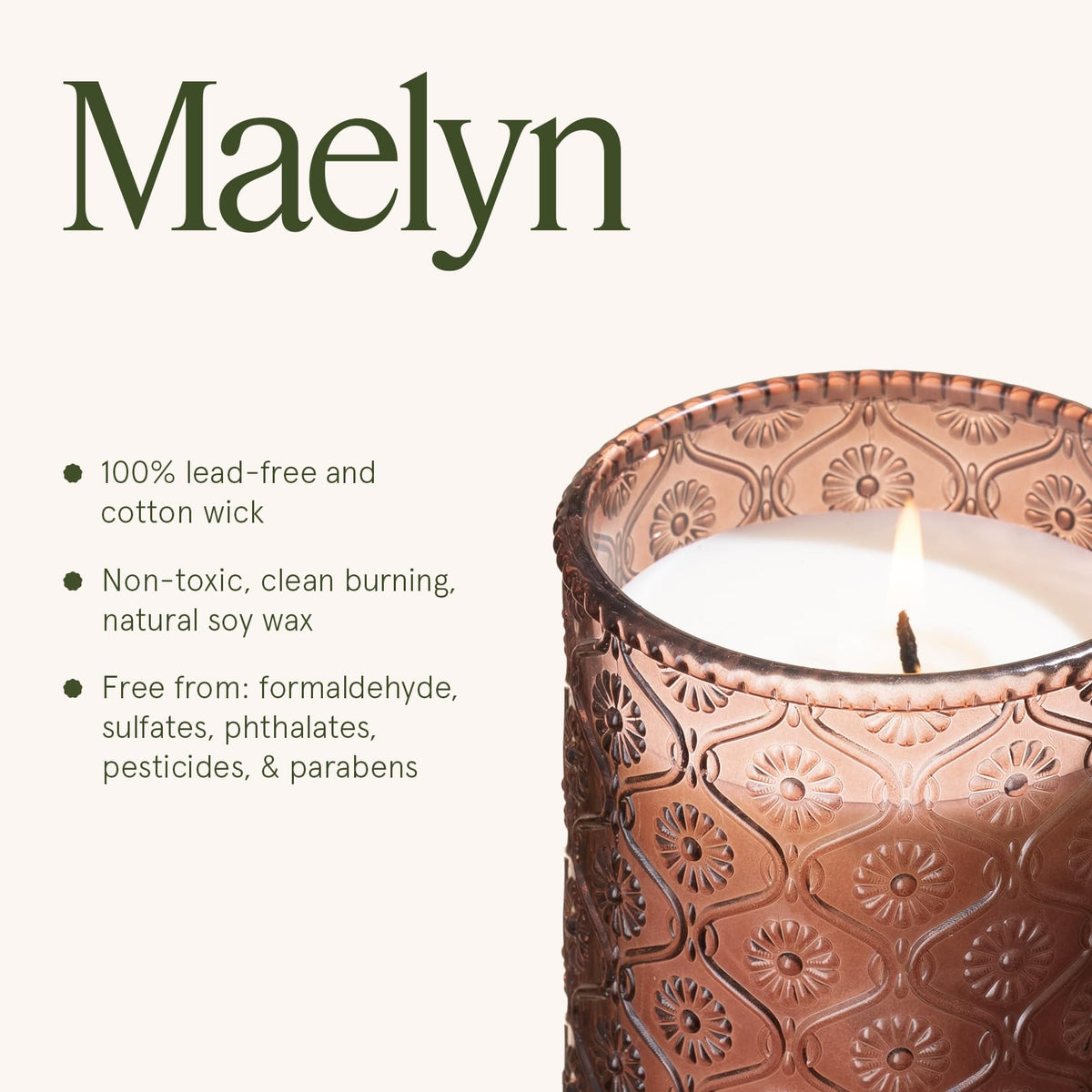 LA JOLIE MUSE 40-hour burn time boosts mood and brightens daily moments.