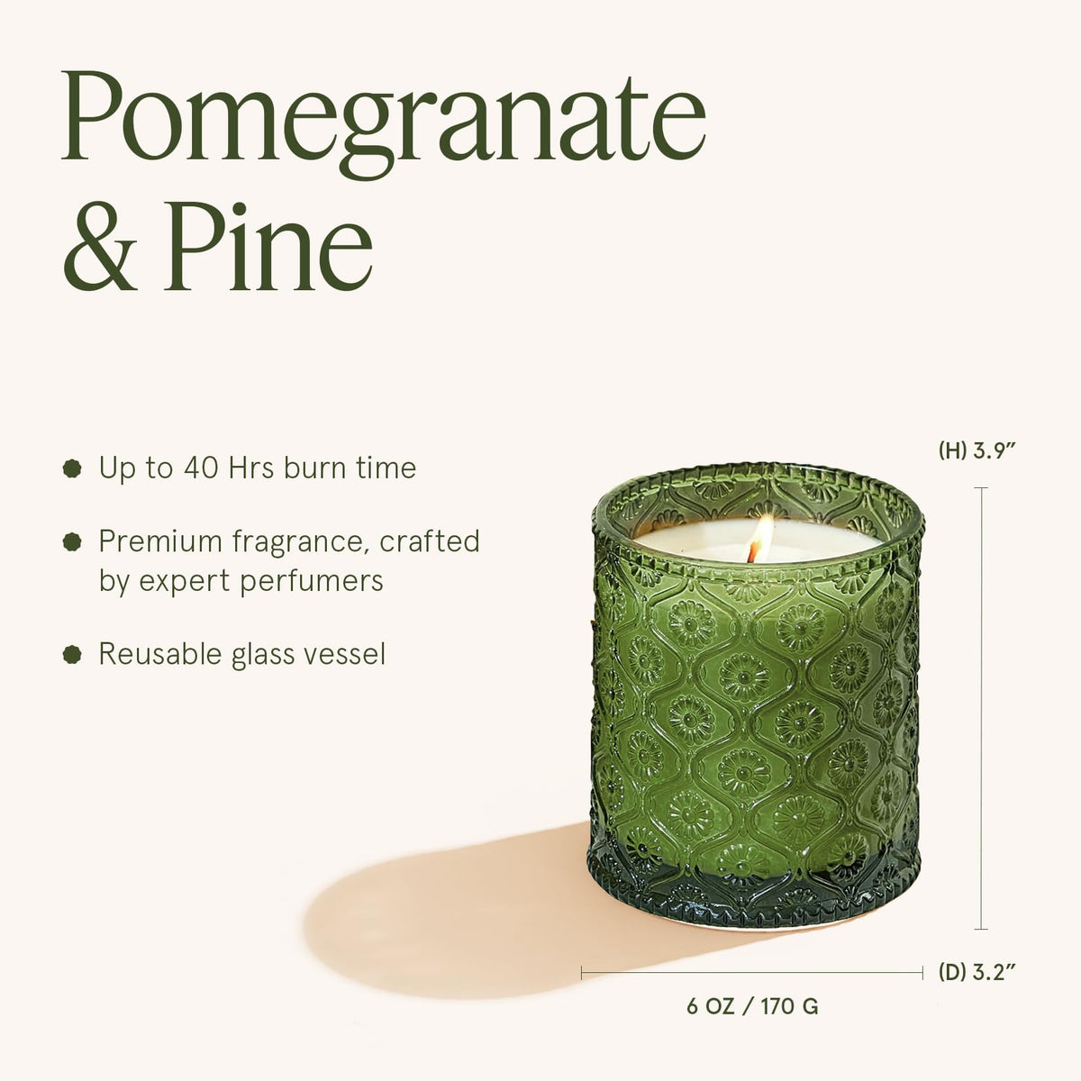 LA JOLIE MUSE lead-free cotton wick supports safer burning.