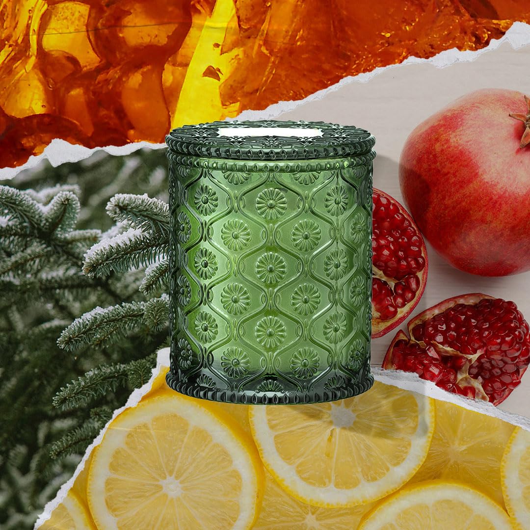 LA JOLIE MUSE Lemon-Pomegranate-Pine scent evokes bright holiday warmth.