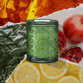 LA JOLIE MUSE Lemon-Pomegranate-Pine scent evokes bright holiday warmth.