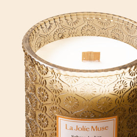 LA JOLIE MUSE Sahara Amber Candle luxury-home-decor accent with seasonal fragrance.