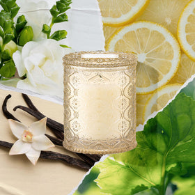 LA JOLIE MUSE Vanilla Bomb Candle aroma closeup highlights citrus-vanilla balance.