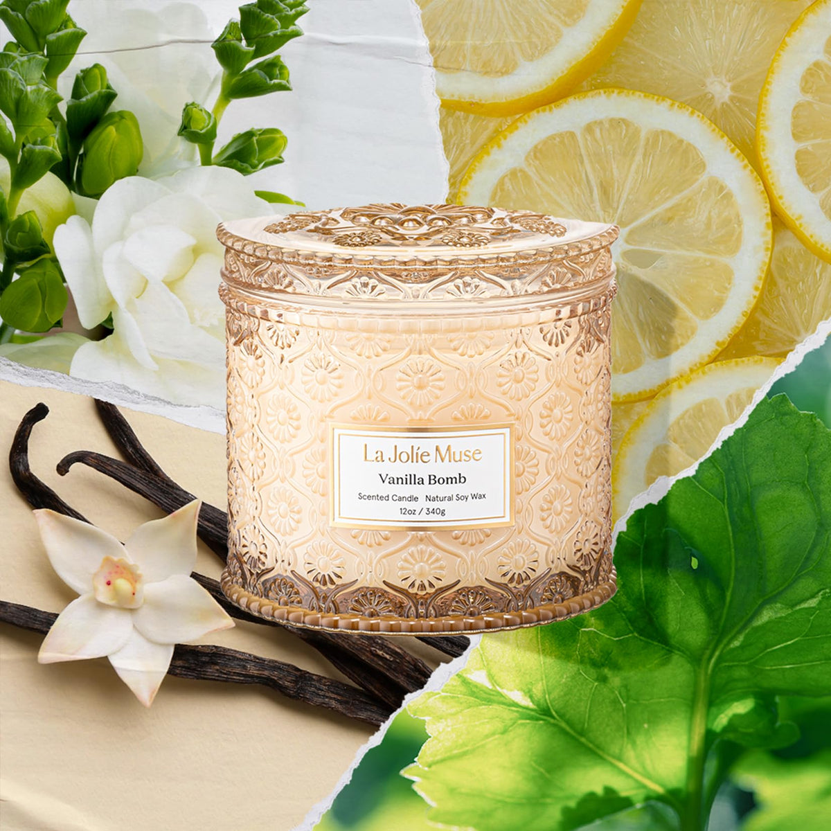 Vanilla Bomb fragrance notes highlighting citrus brightness and warm vanilla.