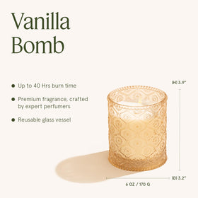 LA JOLIE MUSE Vanilla Bomb glass vessel is reusable after burning.