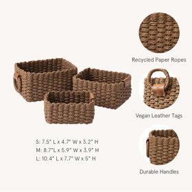 LA JOLIE MUSE woven storage basket in drawer for easy access and tidy spaces