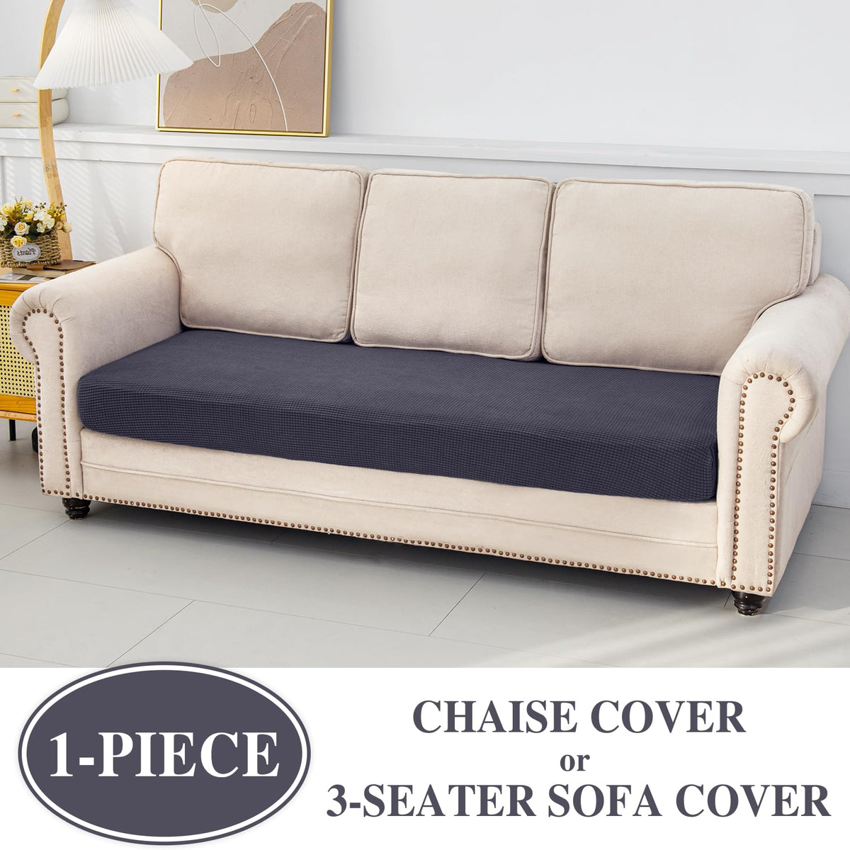 LA MEACK cushion cover close-up reveals polyester-spandex softness and resilience