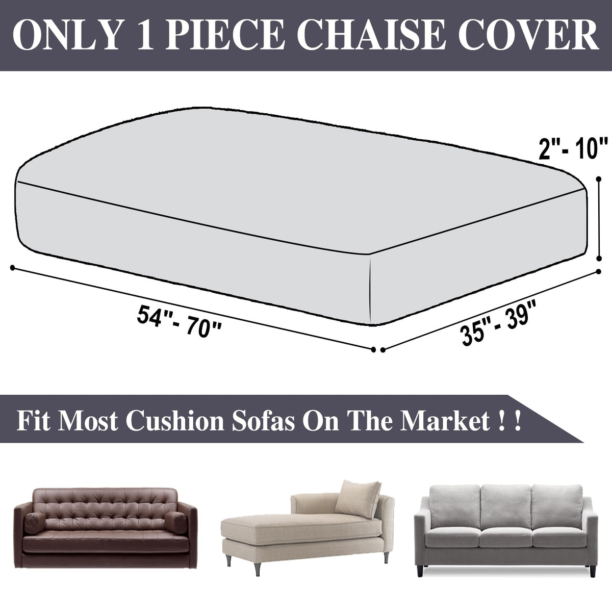 LA MEACK dark grey cover conceals wear and stains between cleanings