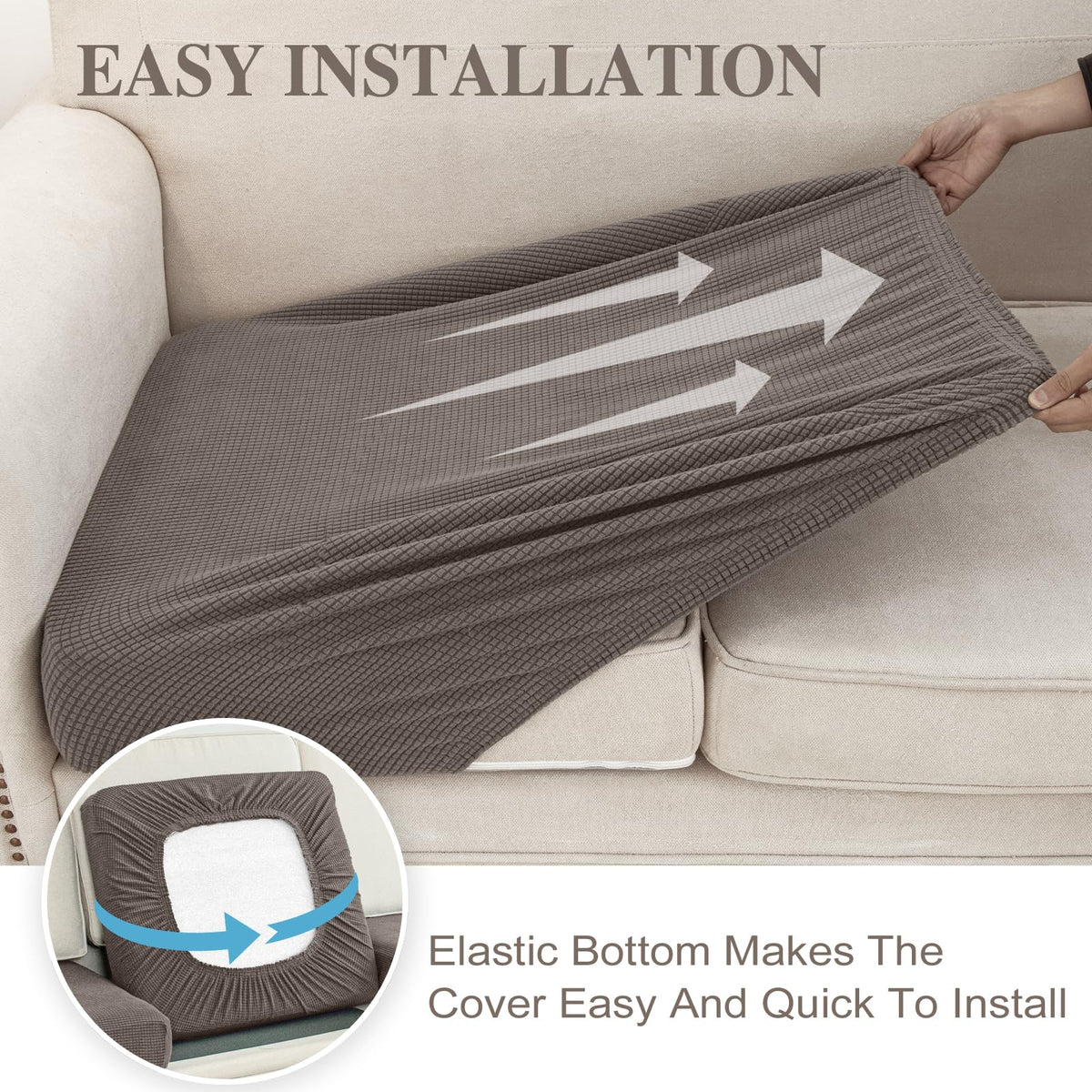LA MEACK machine-washable couch cover for simple cleaning