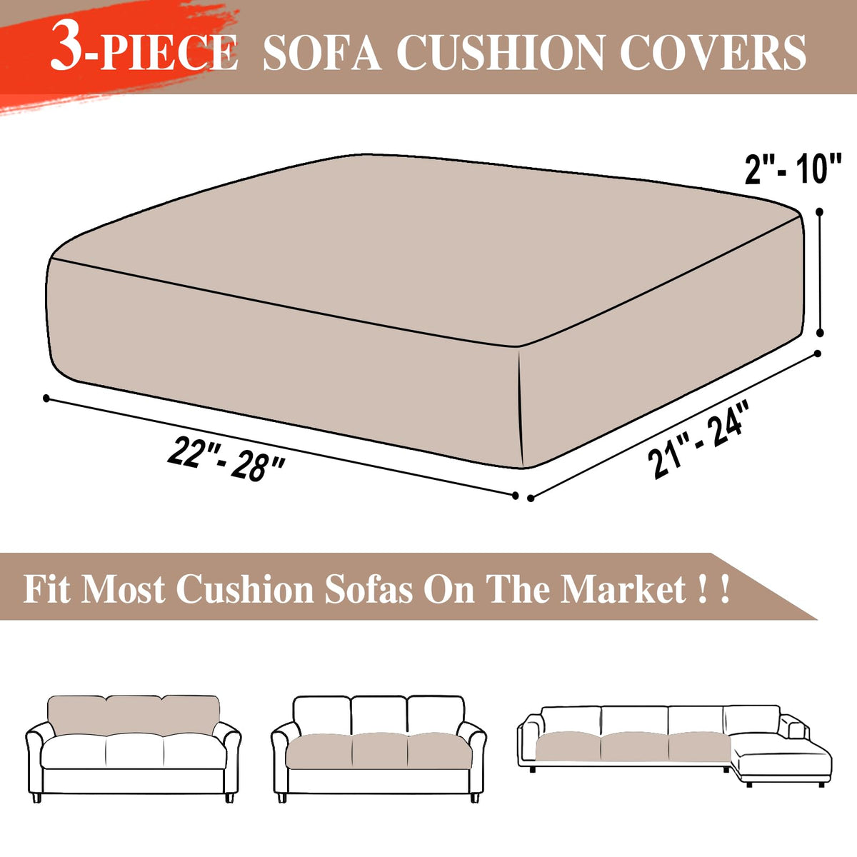 LA MEACK washable cushion cover stays fresh with cold water cleaning.