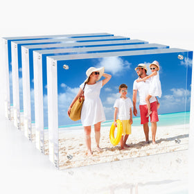 laapee 5x7 acrylic frame floating display with crystal-clear clarity for photos
