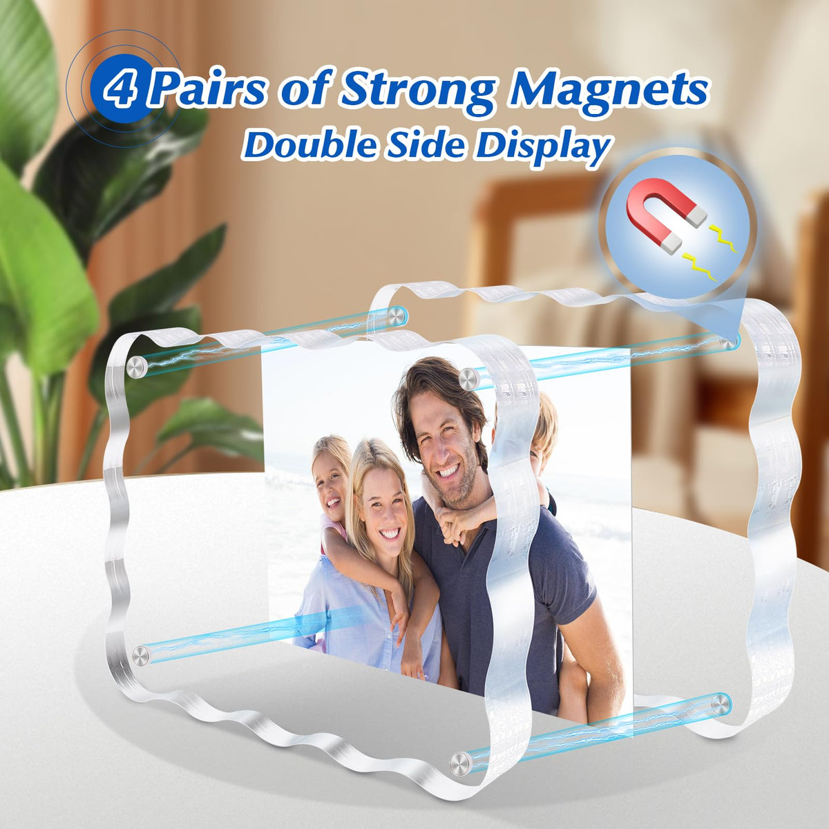 Laapee double-sided display showcases two memories at once.