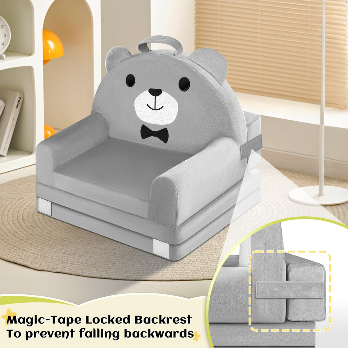 Laapee high-density sponge core resists sag during active play.