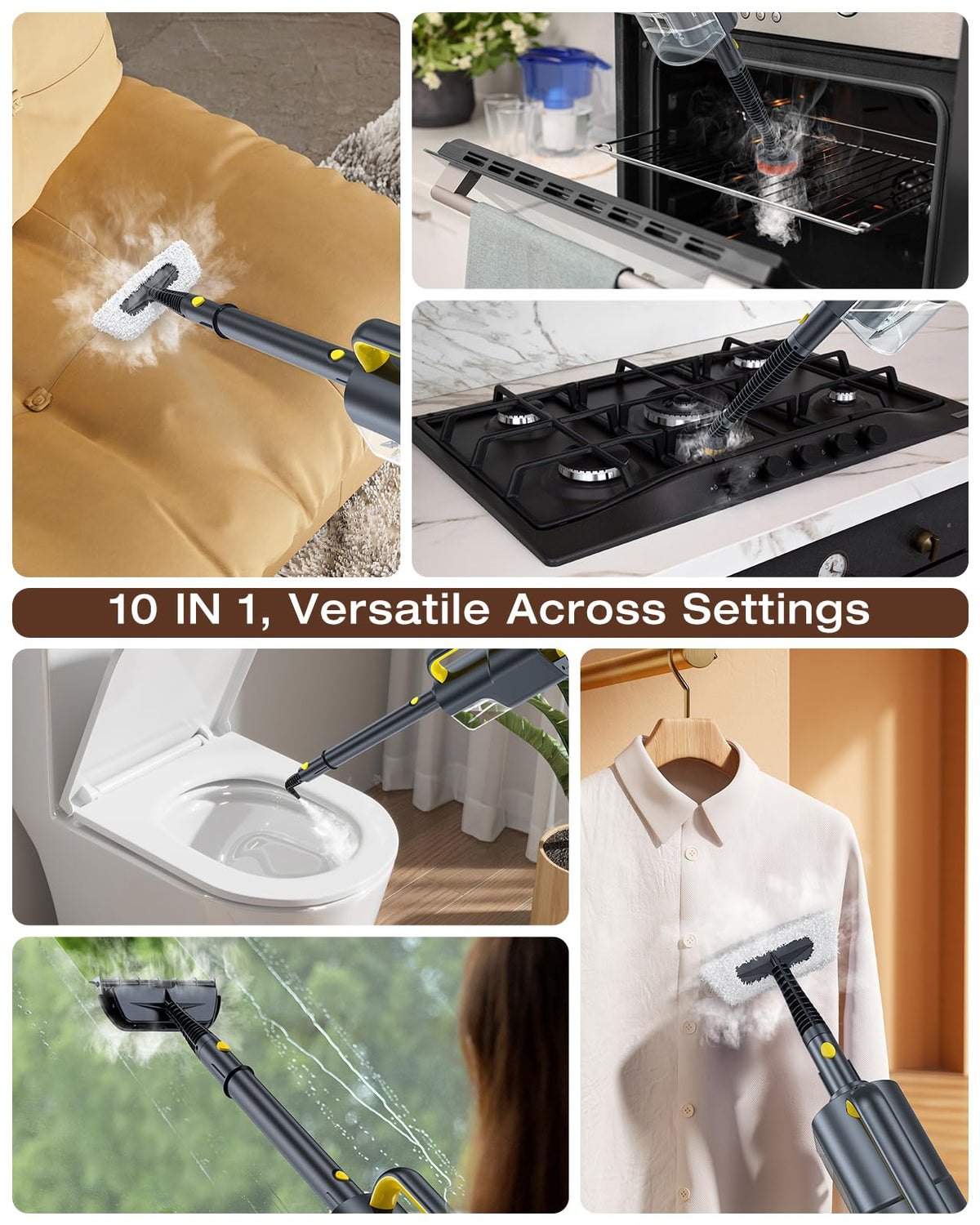LABIGO 2 level steam control adapts to delicate and deep cleaning