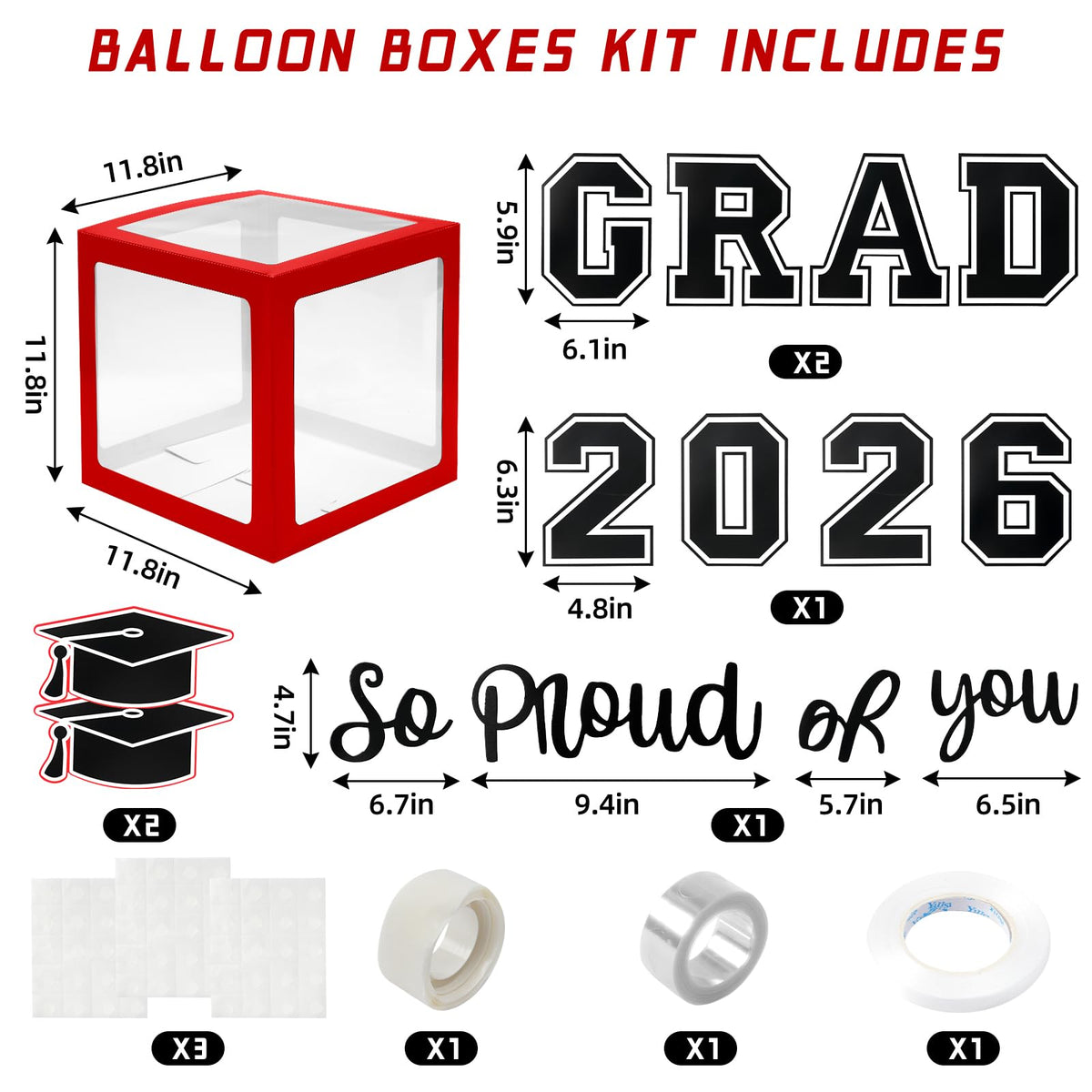 Labrostar 129pc graduation balloons enable a striking arch and photo-worthy moments.