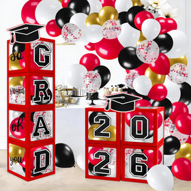 Labrostar Graduation 2026 boxes and balloons ready for quick, stylish party setup.