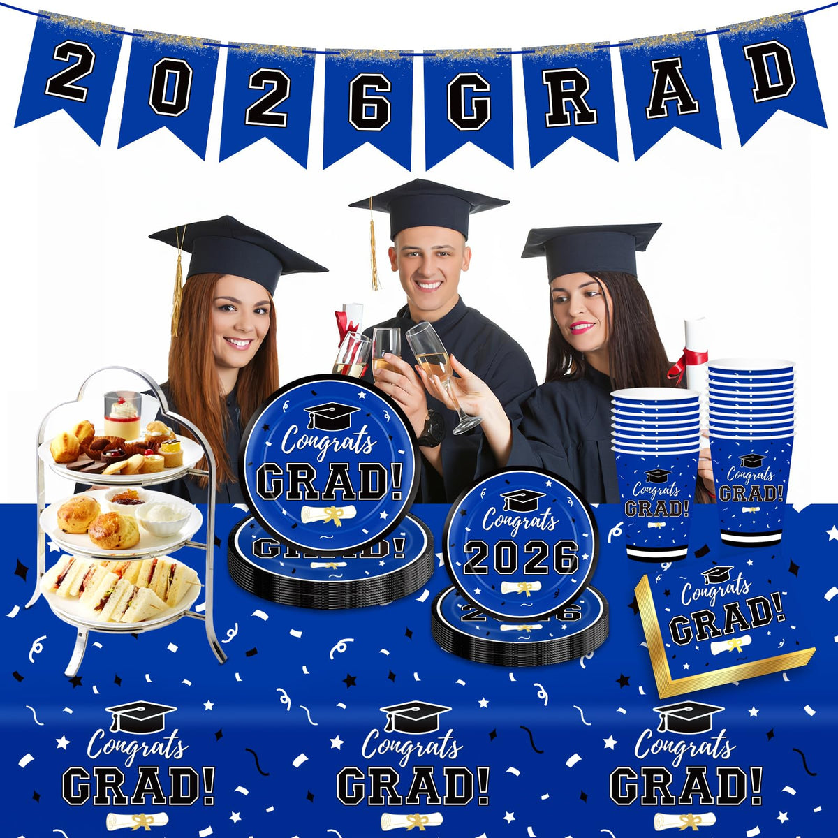 Labrostar 25 pack blue napkins provide quick cleanup and cohesive styling