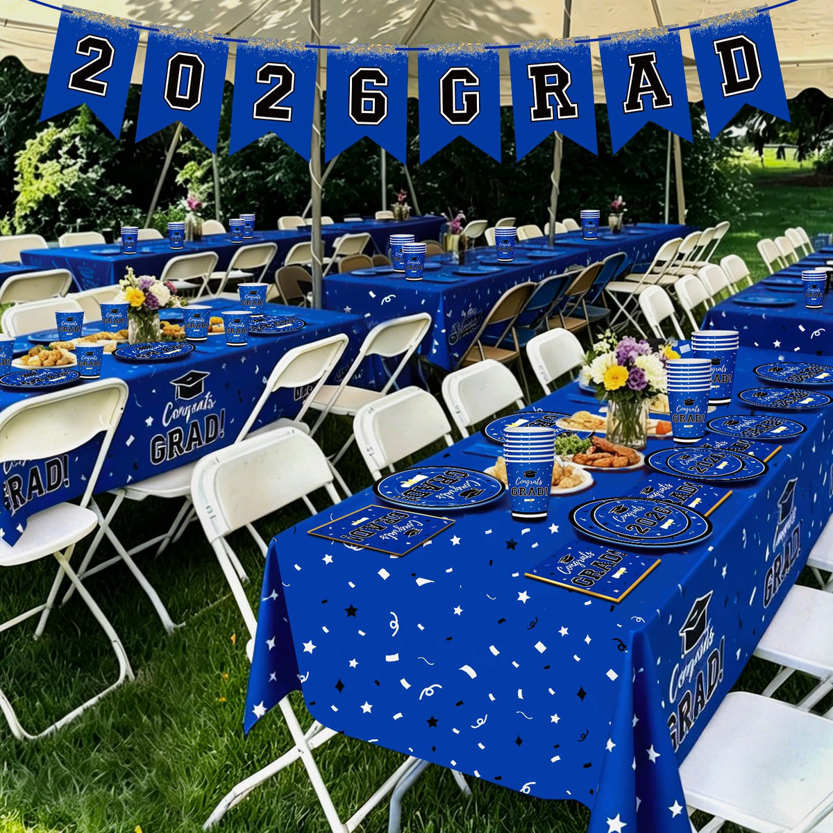 Labrostar blue waterproof tablecloth 54x108 shields surfaces with flair