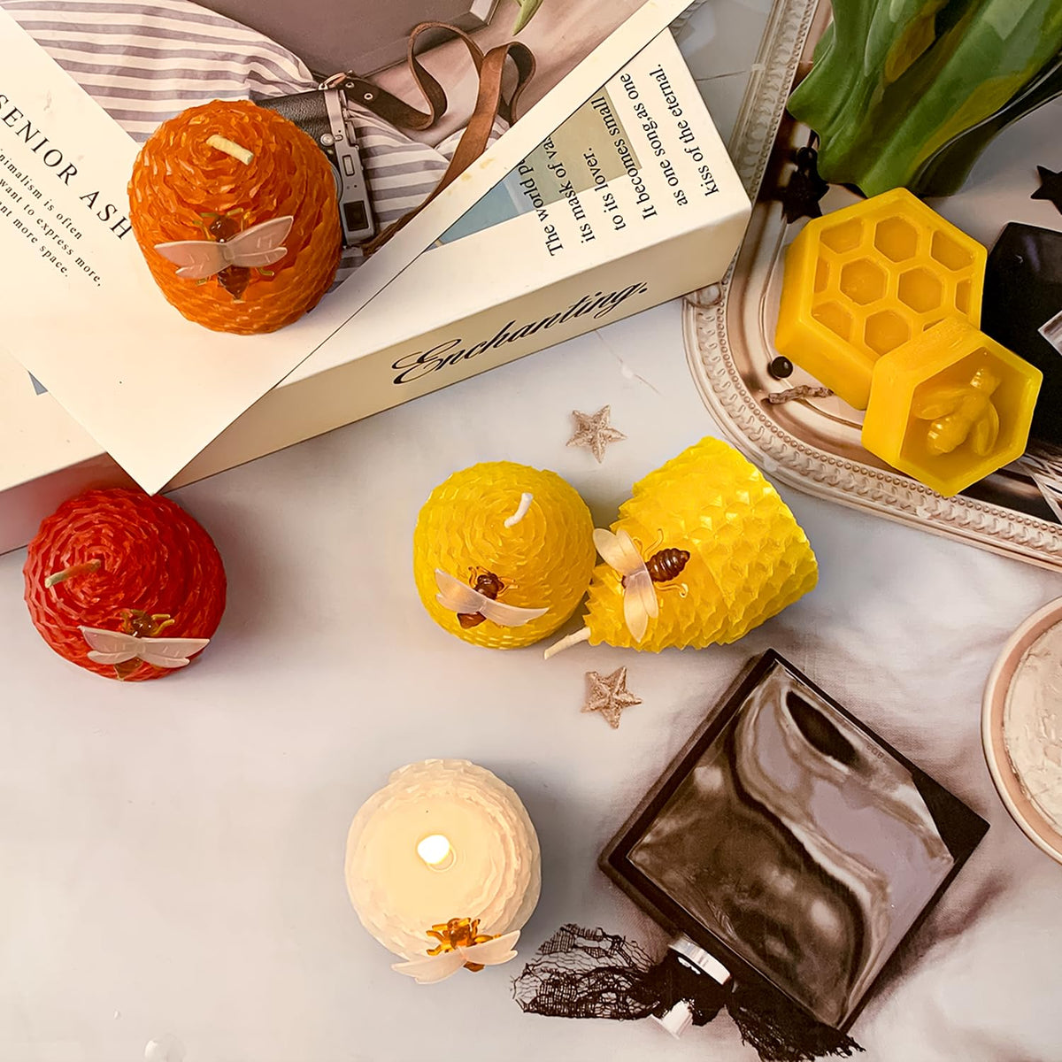 Gift-ready Lacaser candles in individual boxes for housewarming or holidays.
