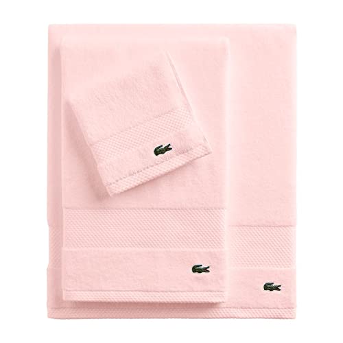 Lacoste Heritage towel Supima cotton loom closeup demonstrates ultra-soft, durable fibers.
