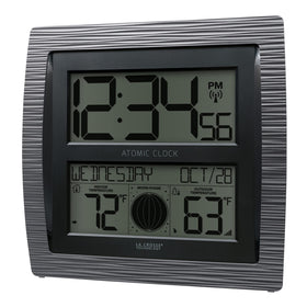La Crosse BBB86118-INT atomic time syncing for accurate timekeeping across zones.