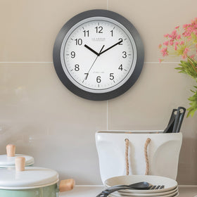 Slender profile of La Crosse WT-3129B wall clock saving wall space