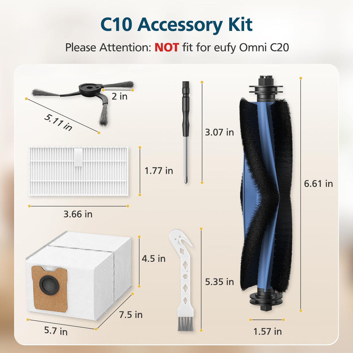 Lacvik C10 washable filter captures dust and pollen for cleaner air.