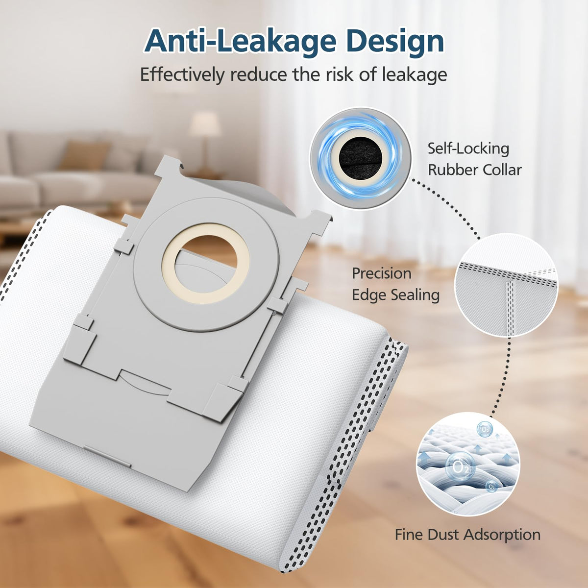 Lacvik dust bag for ECOVACS T80 Omni keeps debris contained.