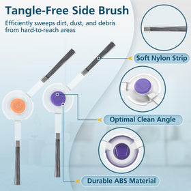 Lacvik Narwal Freo cleaning surface close-up image emphasizing pad and brush quality