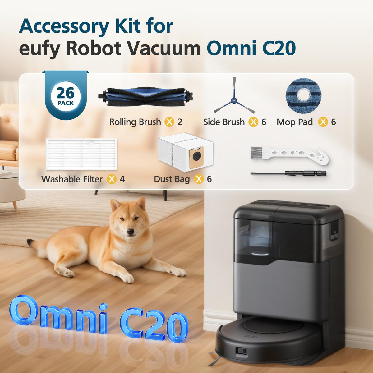 Lacvik Omni C20 washable filter helps capture fine dust