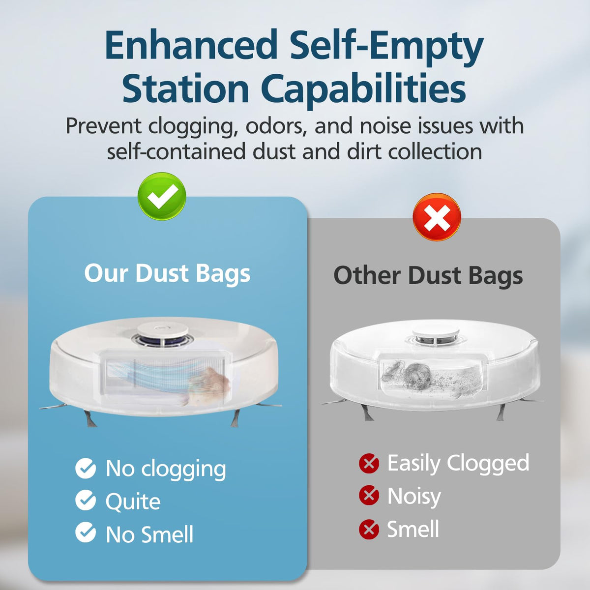 Lacvik dust bag made from sturdy PP material for durability