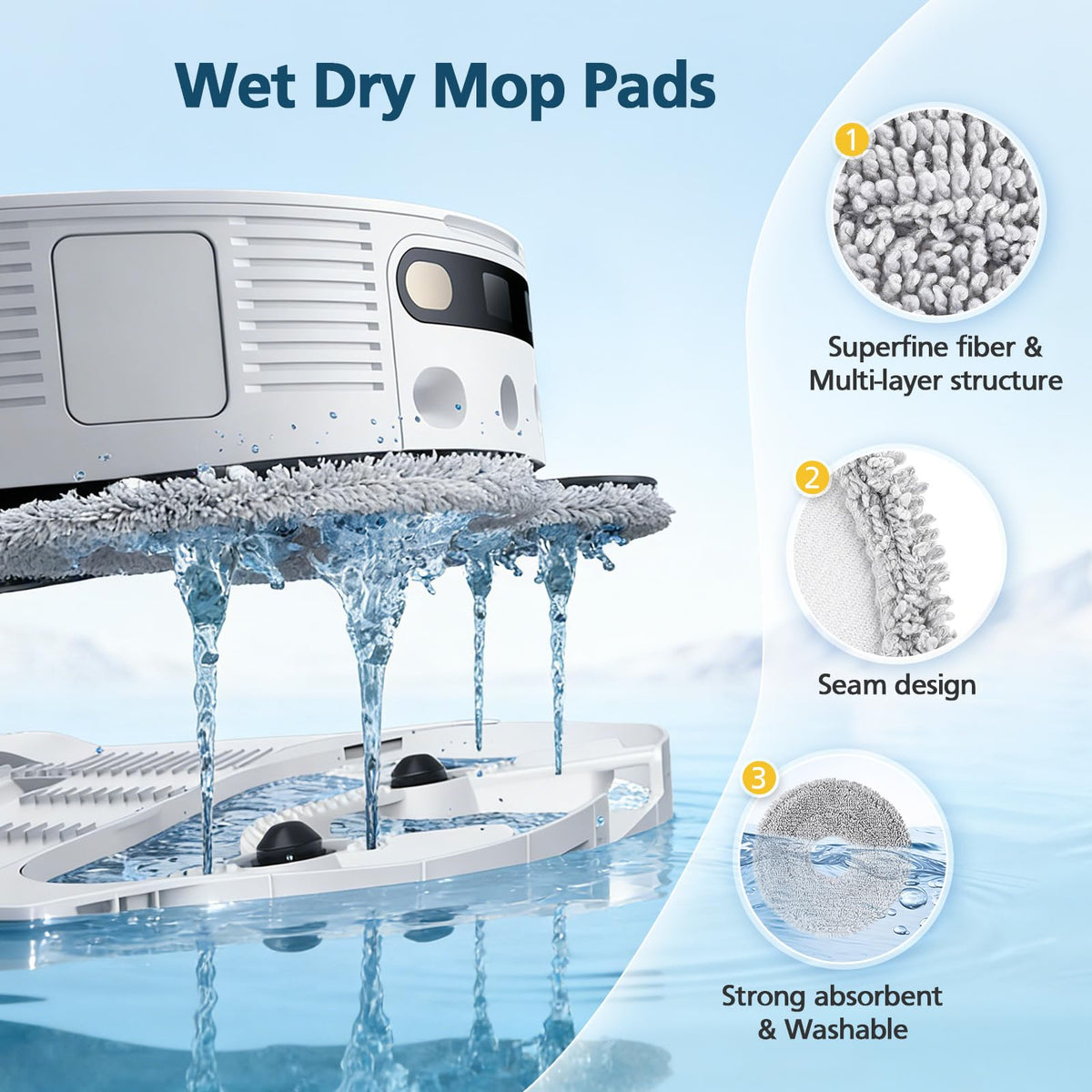 Lacvik Side Brush for Dreame X40 Ultra sweeps dust and hair efficiently