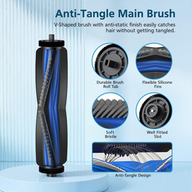 Lacvik T80 Omni side brush reaches corners for edge to edge dust removal